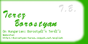 terez borostyan business card